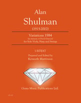 Variations 1984 for Solo Viola, Harp & Strings Orchestra sheet music cover